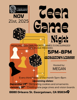 GT- Teen Game Night GT- Teen Game Night